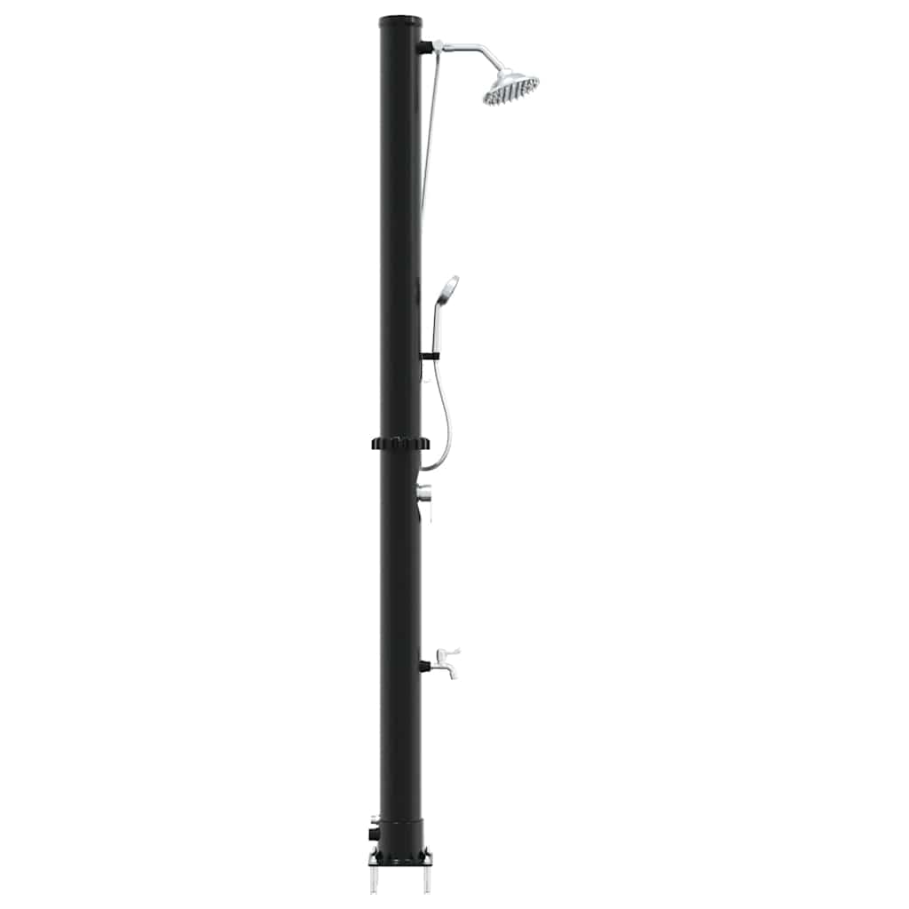Vanjski solarni tuš Crna 217 cm PVC i aluminij