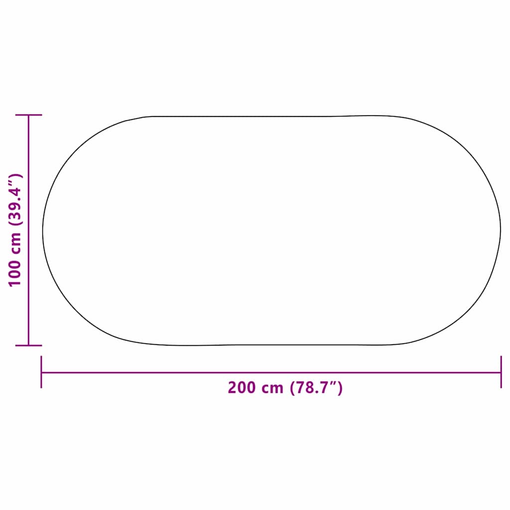 Tepih ZIZUR Krema 200 x 100 cm Polipropilen