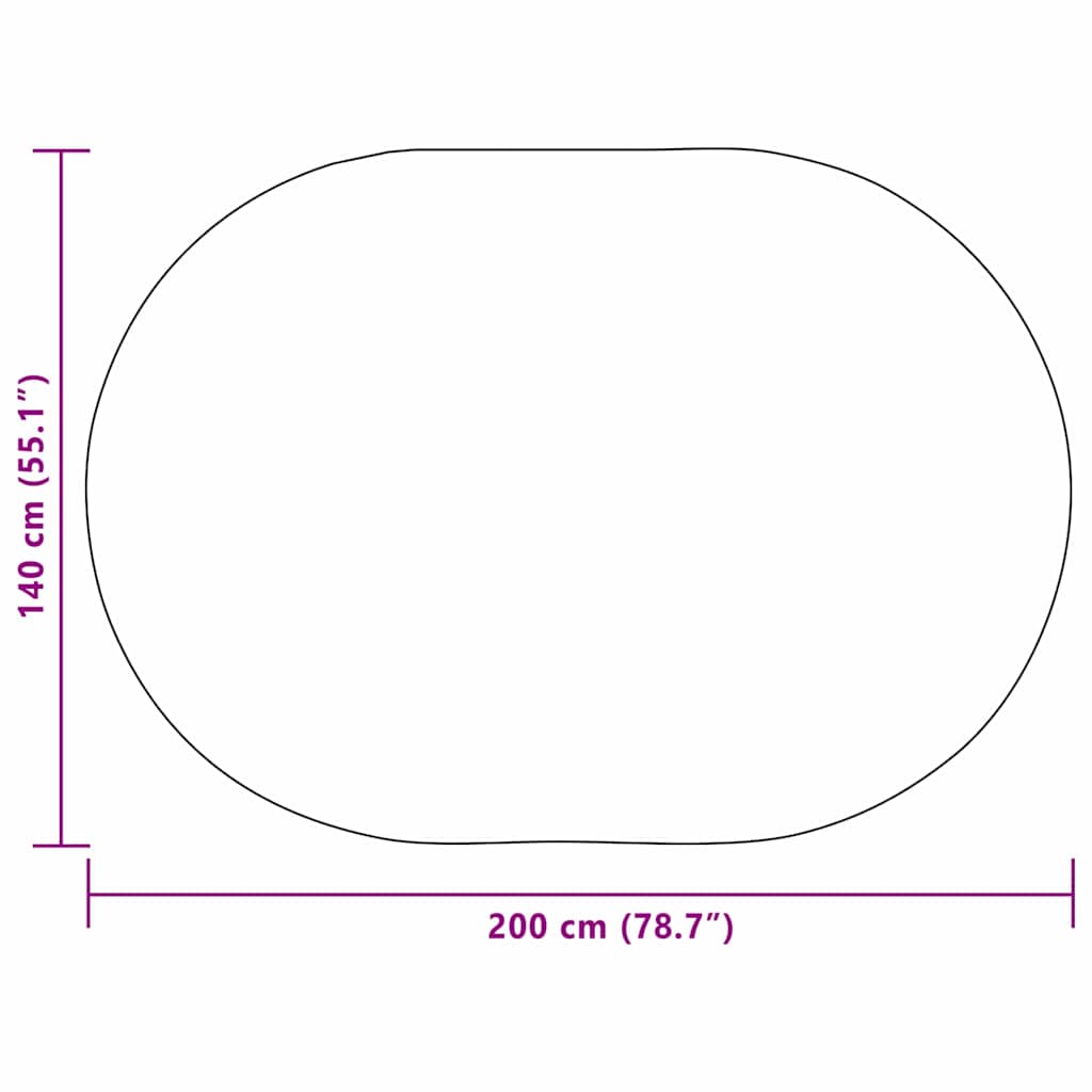 Tepih ZIZUR Krema 200 x 140 cm Polipropilen