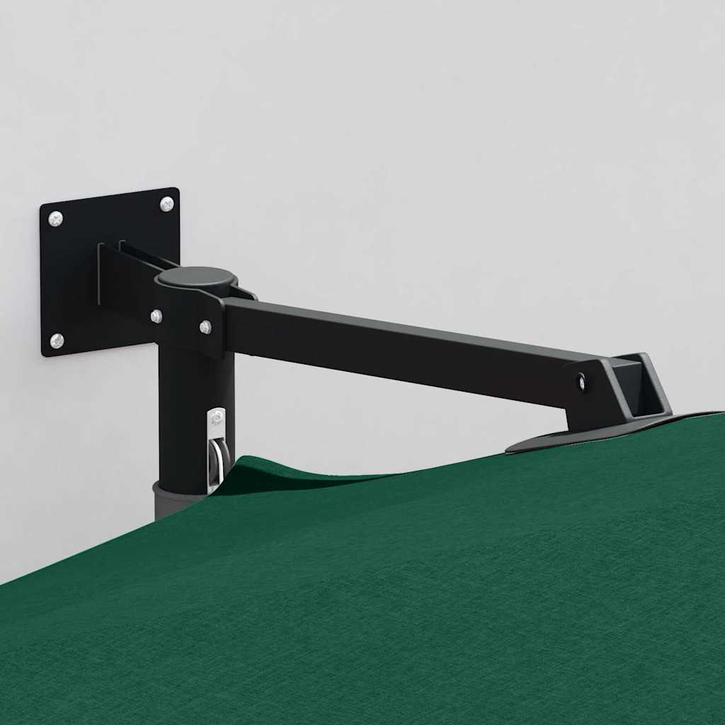 Vrtni suncobran Zelena 248 x 248 x 148 cm Poliester i čelik