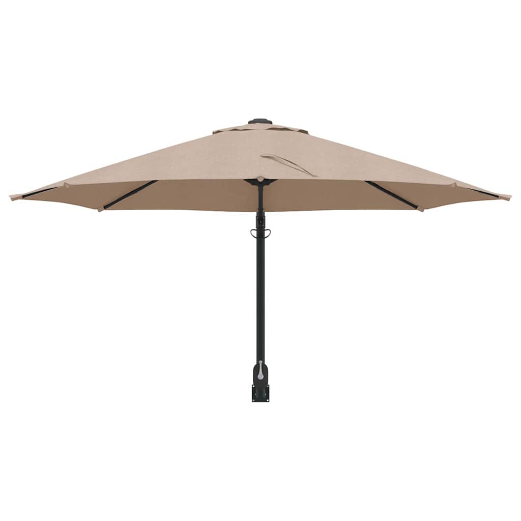 Vrtni suncobran Sivo-smeđa 248 x 248 x 148 cm Poliester i čelik