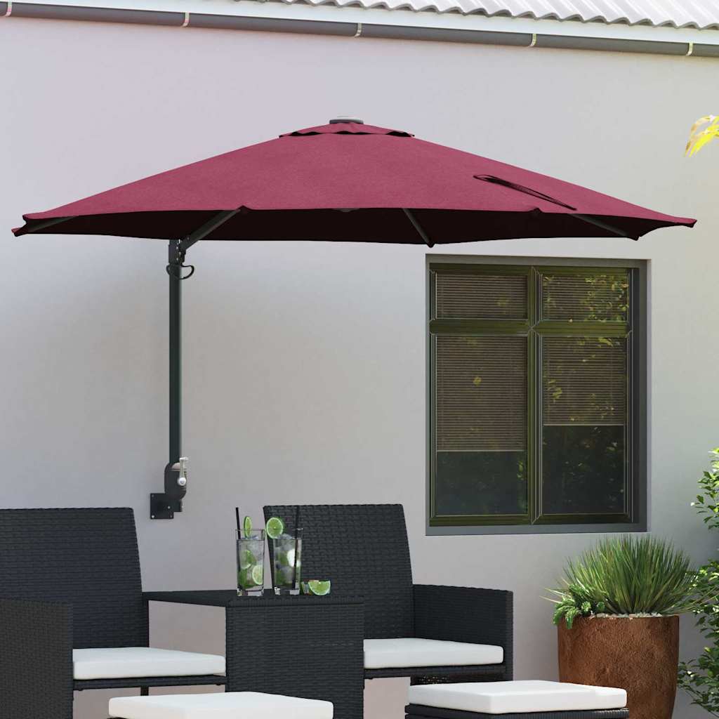 Vrtni suncobran Bordeaux Crvena 248 x 248 x 148 cm