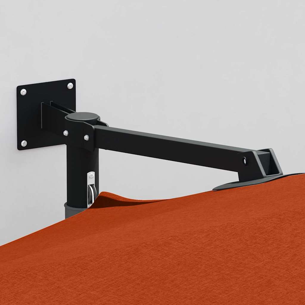Vrtni suncobran Terakota 248 x 248 x 148 cm Poliester i čelik