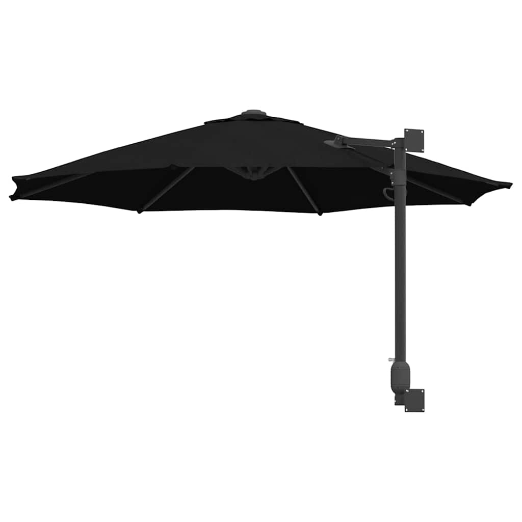 Vrtni suncobran Crna 248 x 248 x 148 cm Poliester i čelik