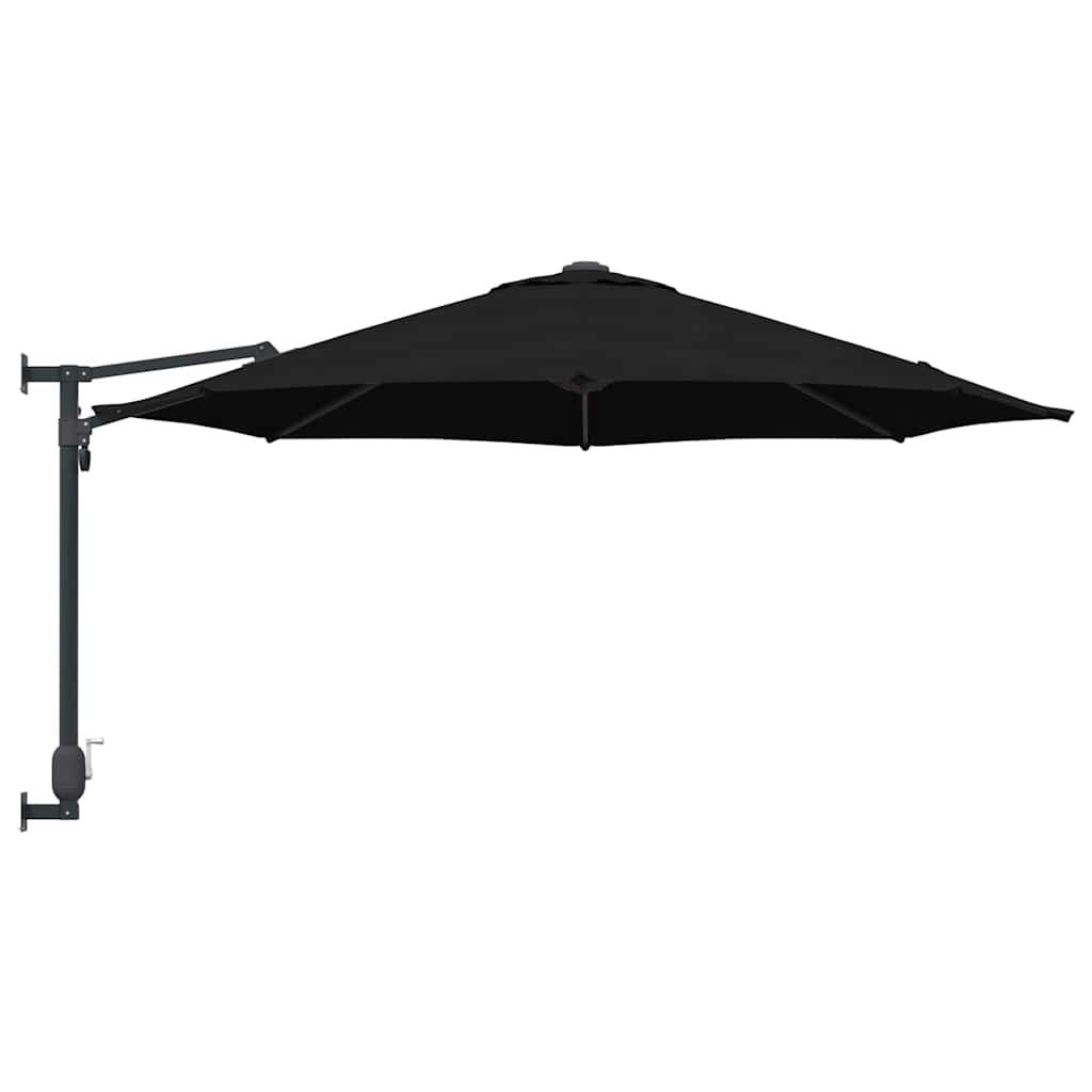 Vrtni suncobran Crna 248 x 248 x 148 cm Poliester i čelik