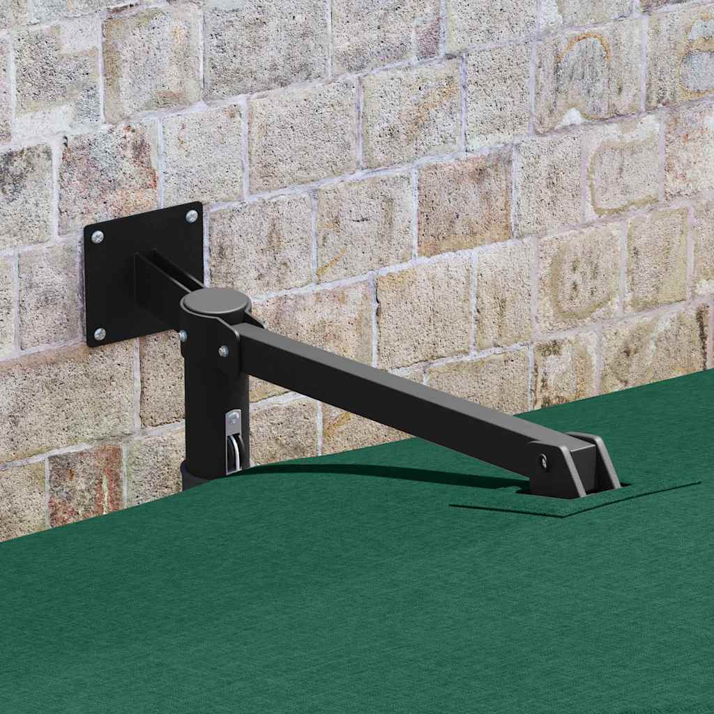 Vrtni suncobran Zelena 248,5 x 247,5 x 160 cm Poliester i čelik