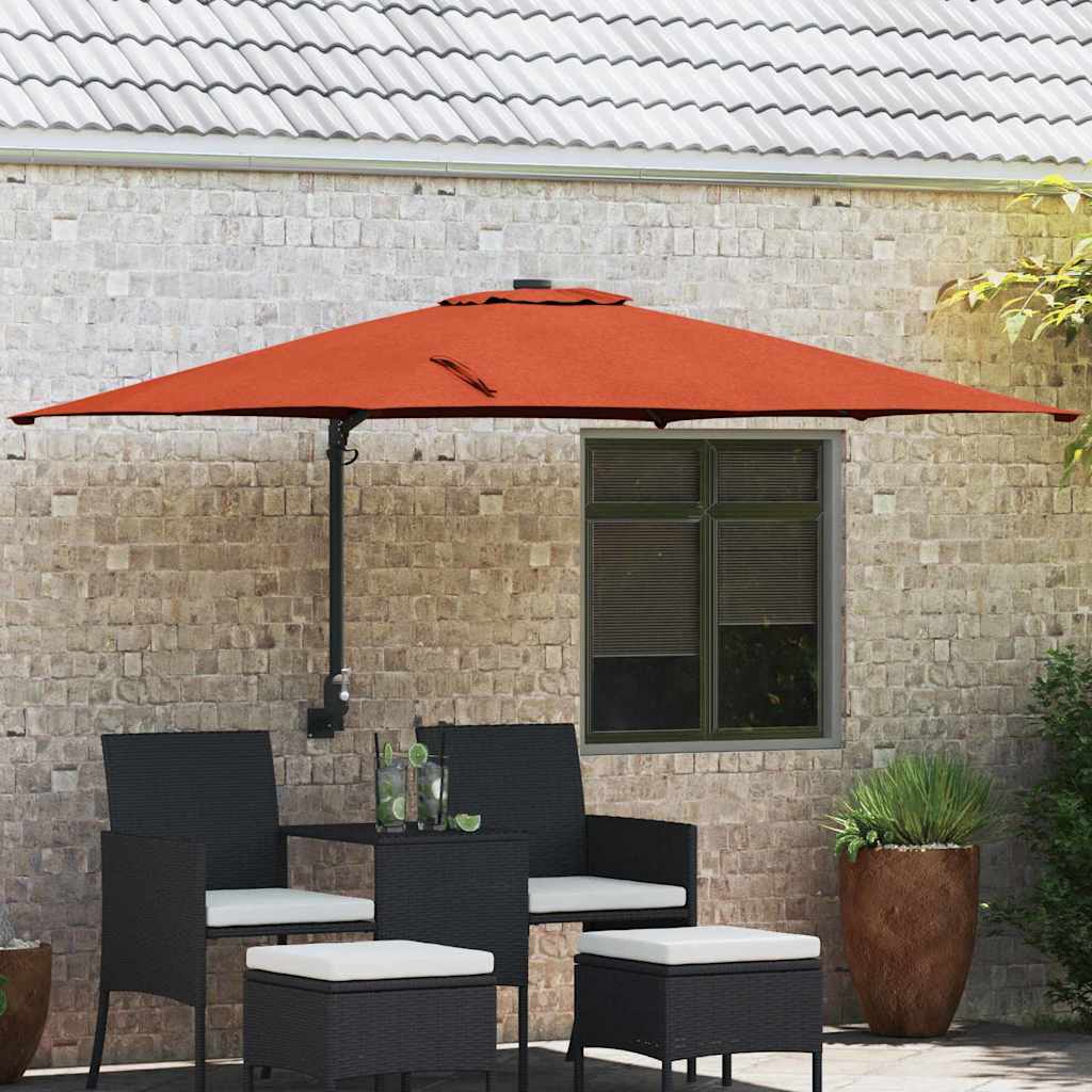 Vrtni suncobran Terakota 248,5 x 247,5 x 160 cm