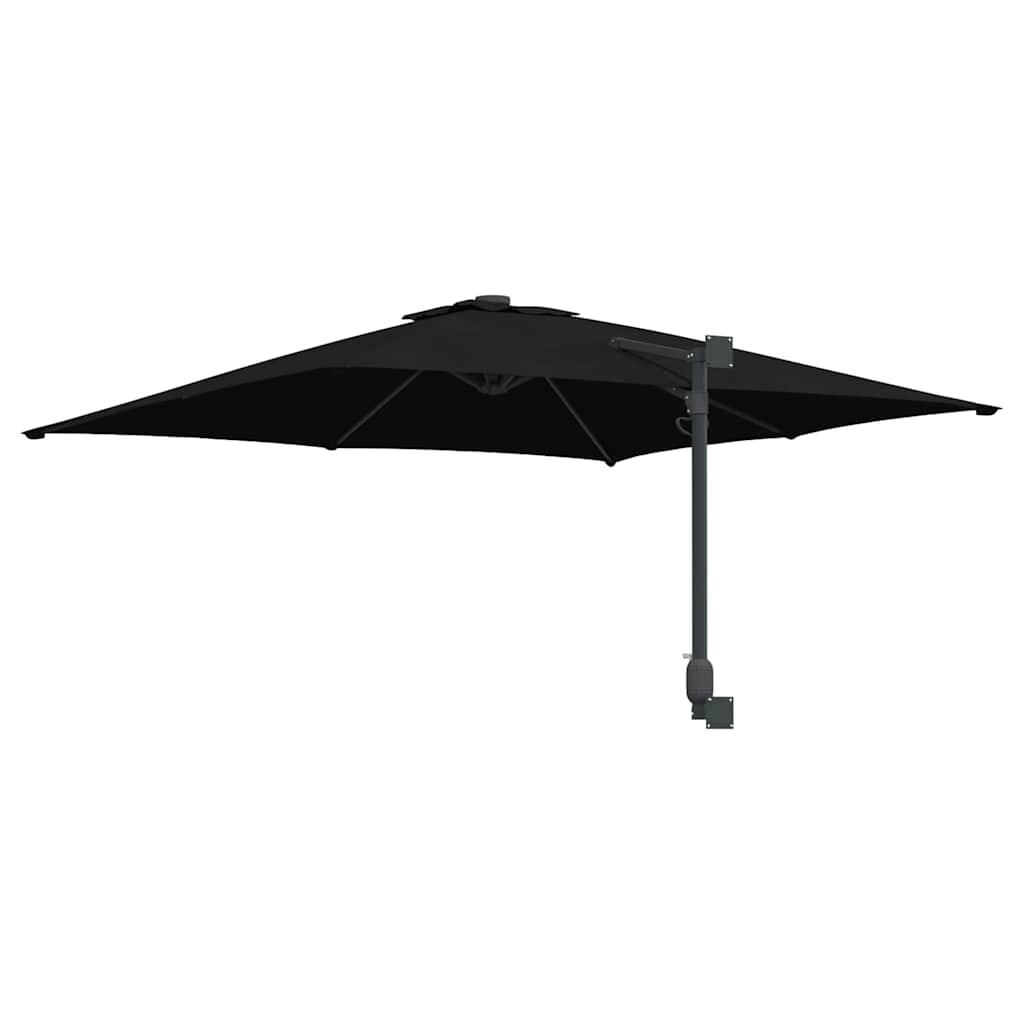 Vrtni suncobran Crna 248,5 x 247,5 x 160 cm Poliester i čelik