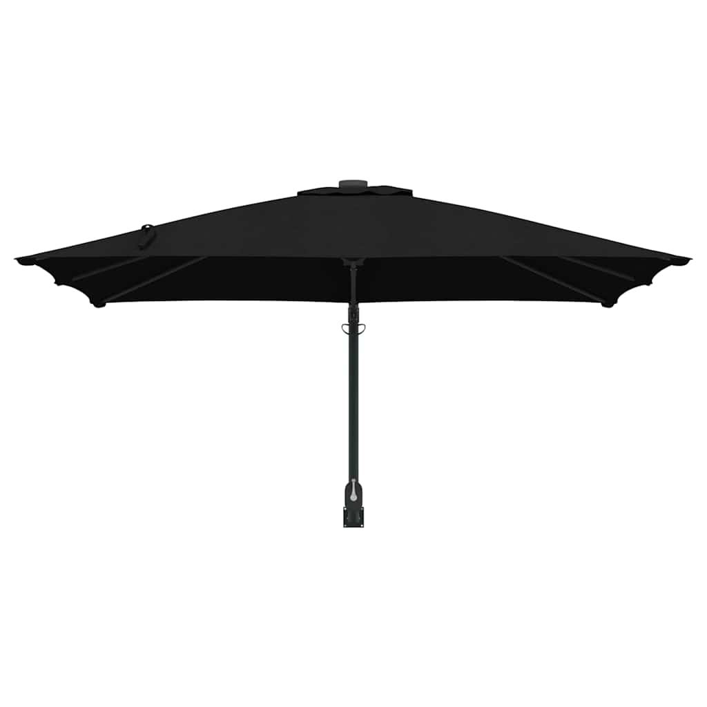 Vrtni suncobran Crna 248,5 x 247,5 x 160 cm Poliester i čelik