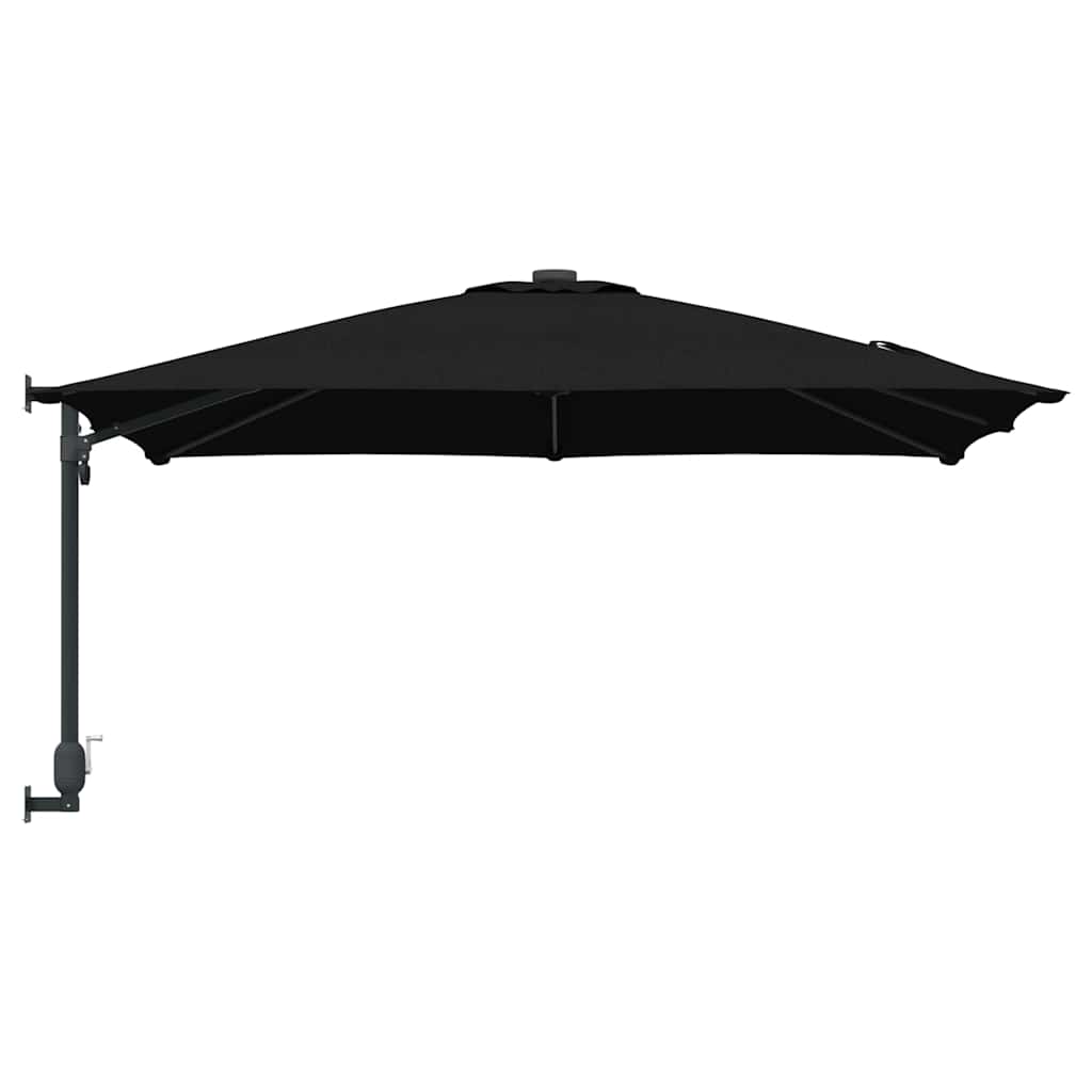 Vrtni suncobran Crna 248,5 x 247,5 x 160 cm Poliester i čelik
