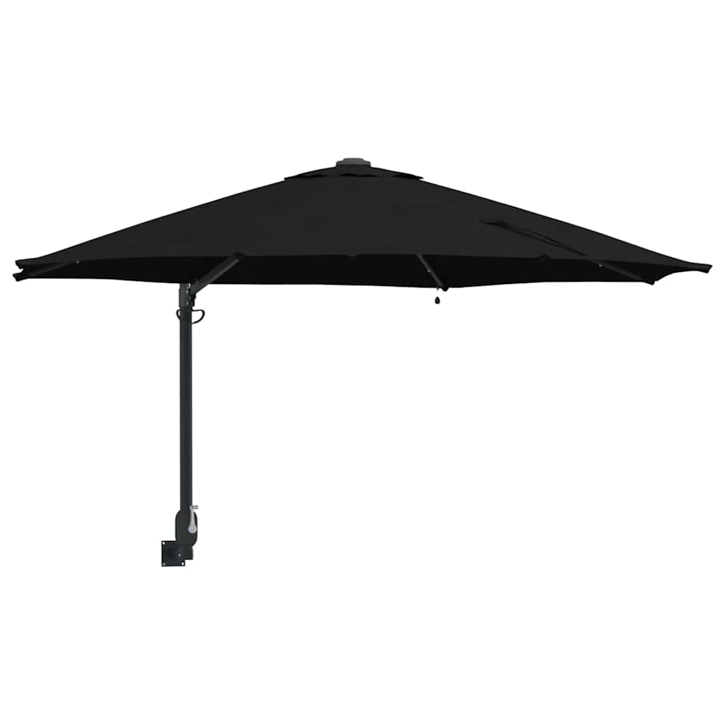 Vrtni suncobran Crna 248 x 248 x 148 cm Poliester i čelik