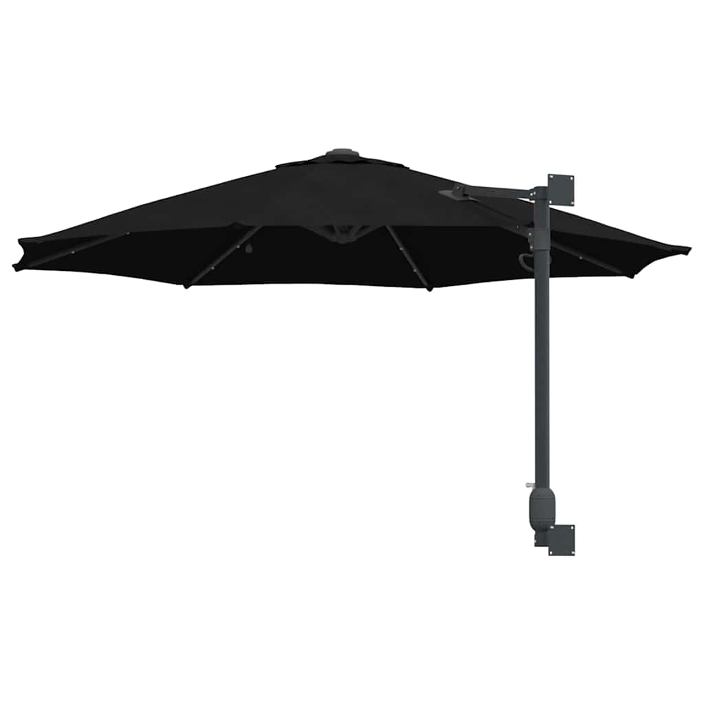 Vrtni suncobran Crna 248 x 248 x 148 cm Poliester i čelik