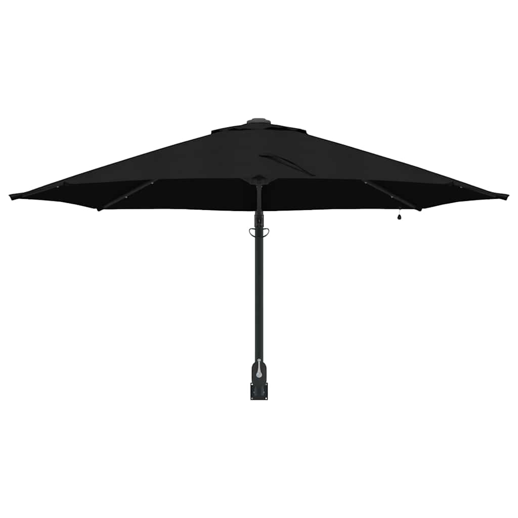 Vrtni suncobran Crna 248 x 248 x 148 cm Poliester i čelik