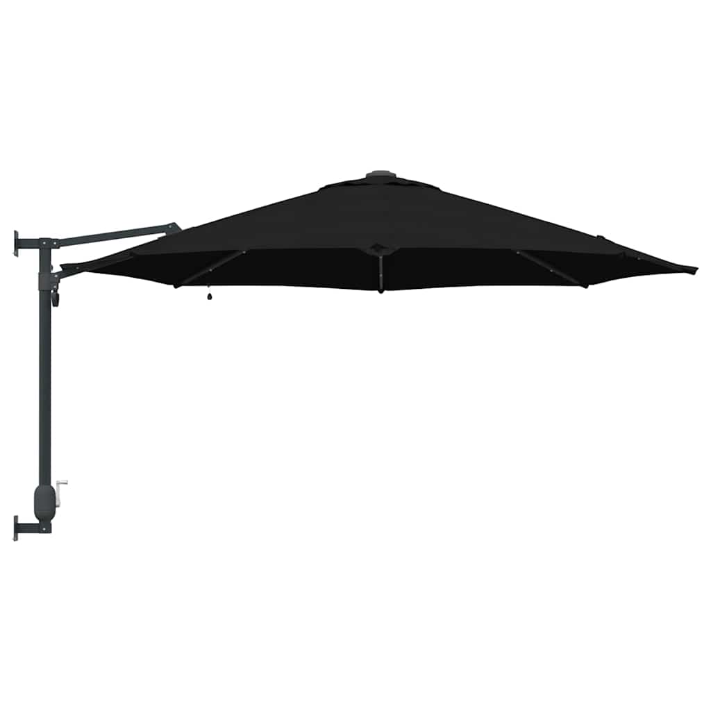 Vrtni suncobran Crna 248 x 248 x 148 cm Poliester i čelik