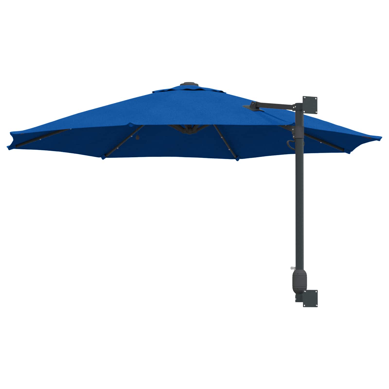 Vrtni suncobran S LED lampica Azurnoplava 248 x 248 x 148 cm