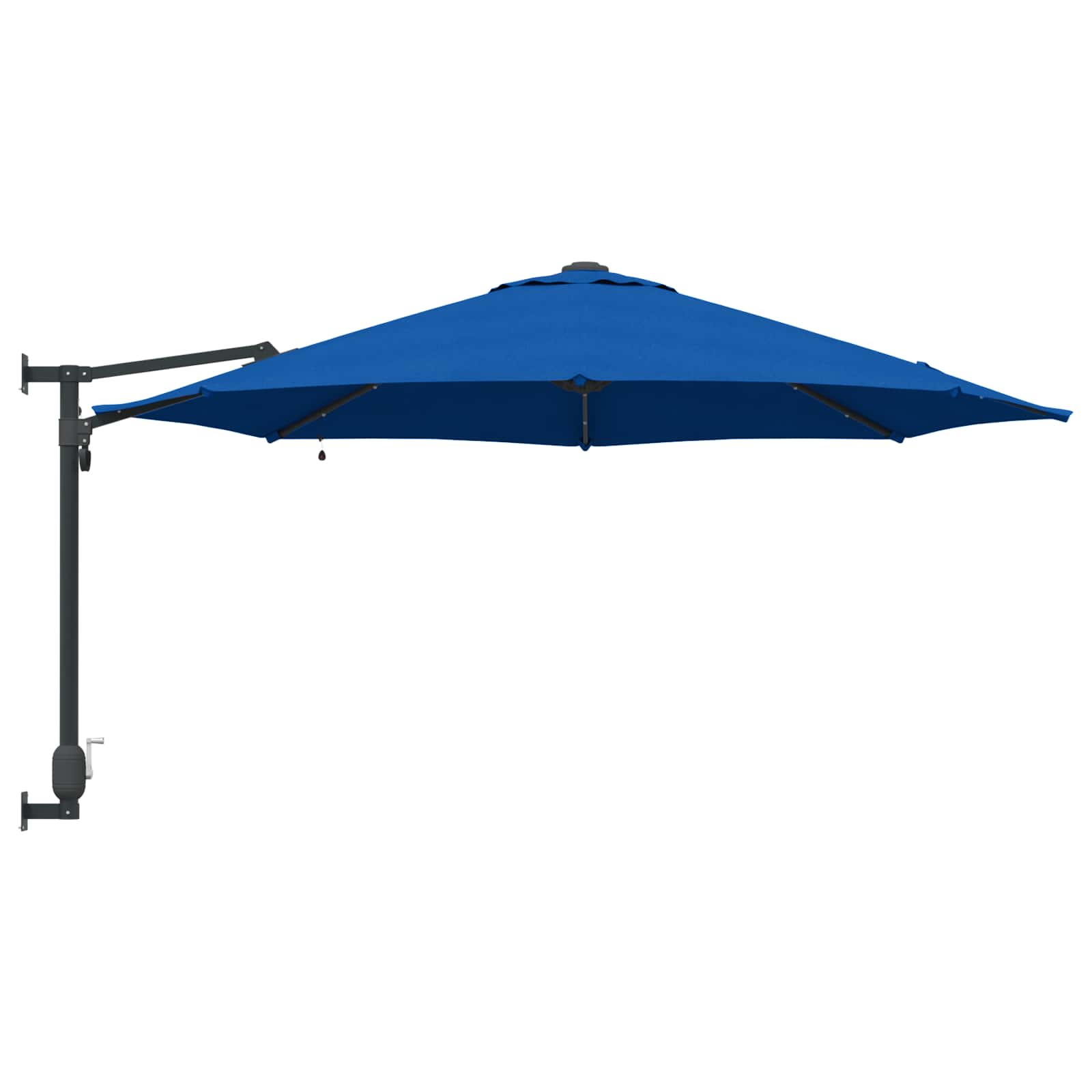 Vrtni suncobran S LED lampica Azurnoplava 248 x 248 x 148 cm