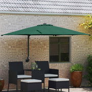 Vrtni suncobran Zelena 248,5 x 247,5 x 160 cm Poliester i čelik