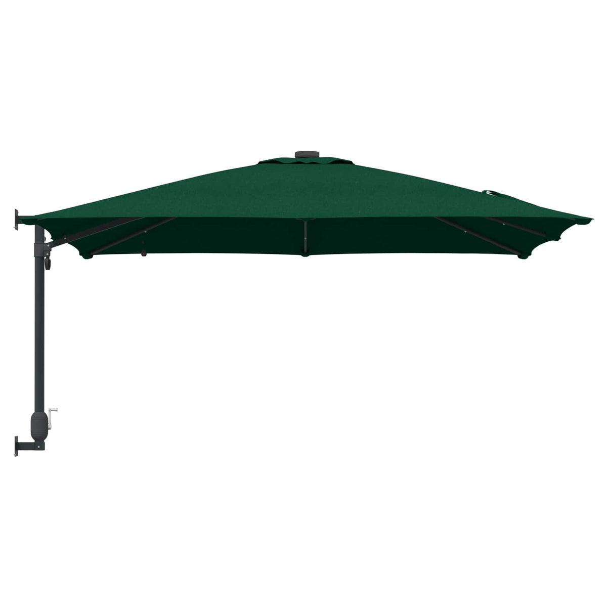 Vrtni suncobran Zelena 248,5 x 247,5 x 160 cm Poliester i čelik