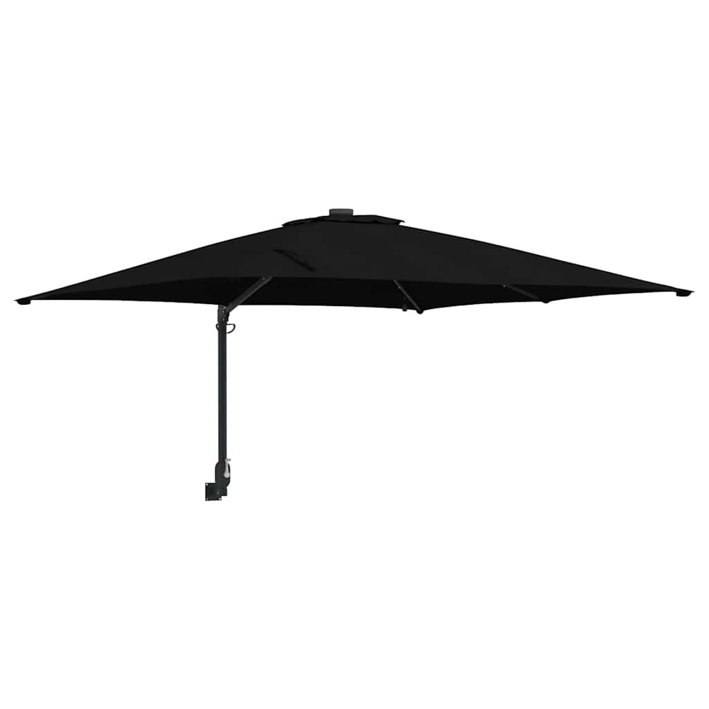 Vrtni suncobran Crna 248,5 x 247,5 x 160 cm Poliester i čelik
