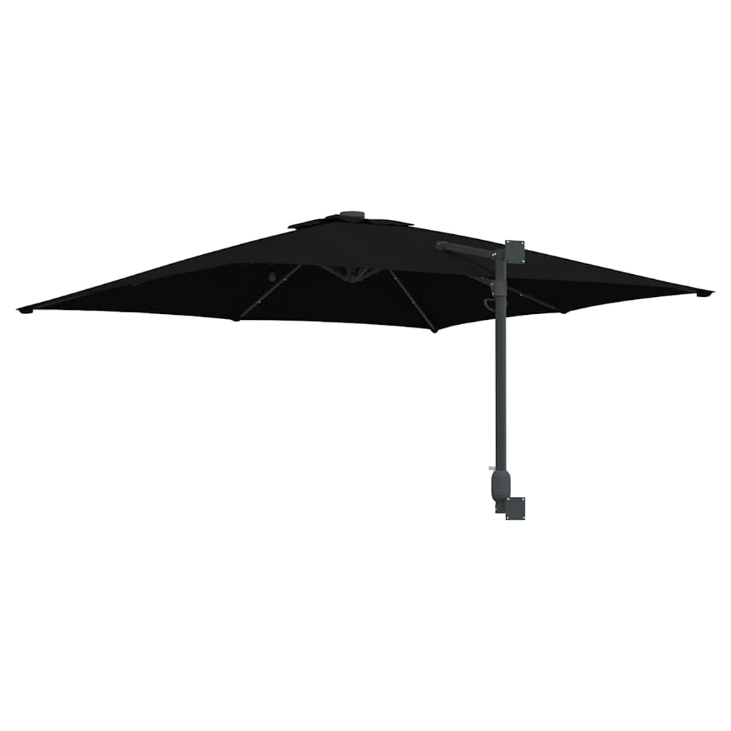 Vrtni suncobran Crna 248,5 x 247,5 x 160 cm Poliester i čelik