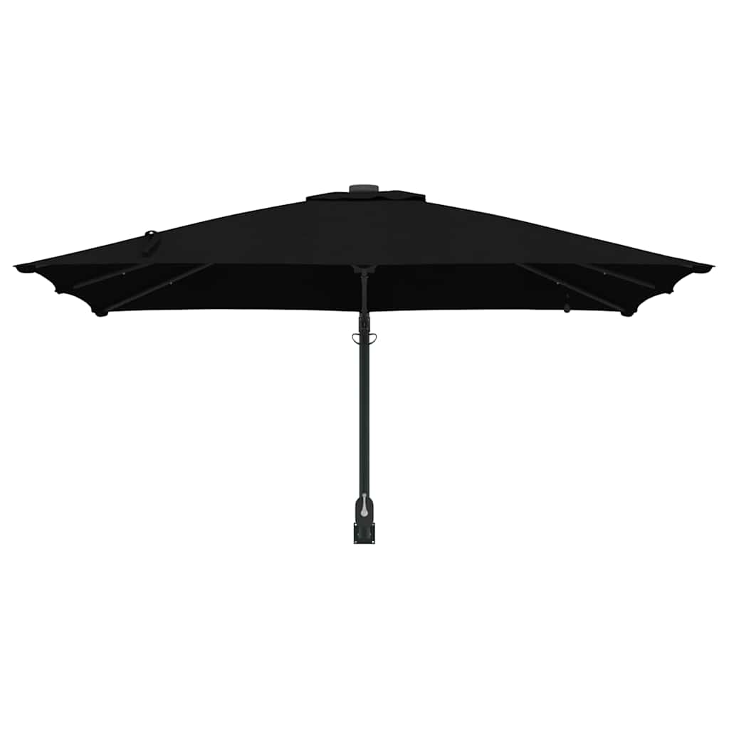 Vrtni suncobran Crna 248,5 x 247,5 x 160 cm Poliester i čelik
