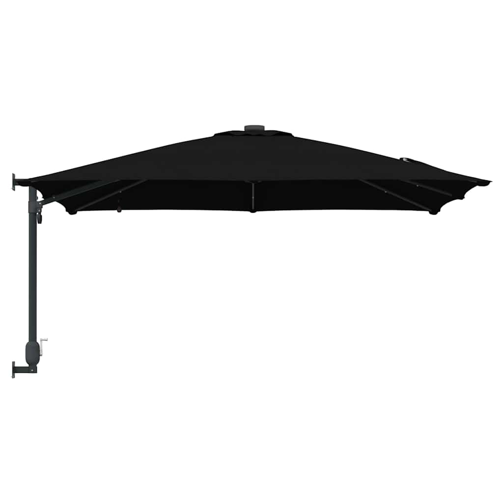 Vrtni suncobran Crna 248,5 x 247,5 x 160 cm Poliester i čelik