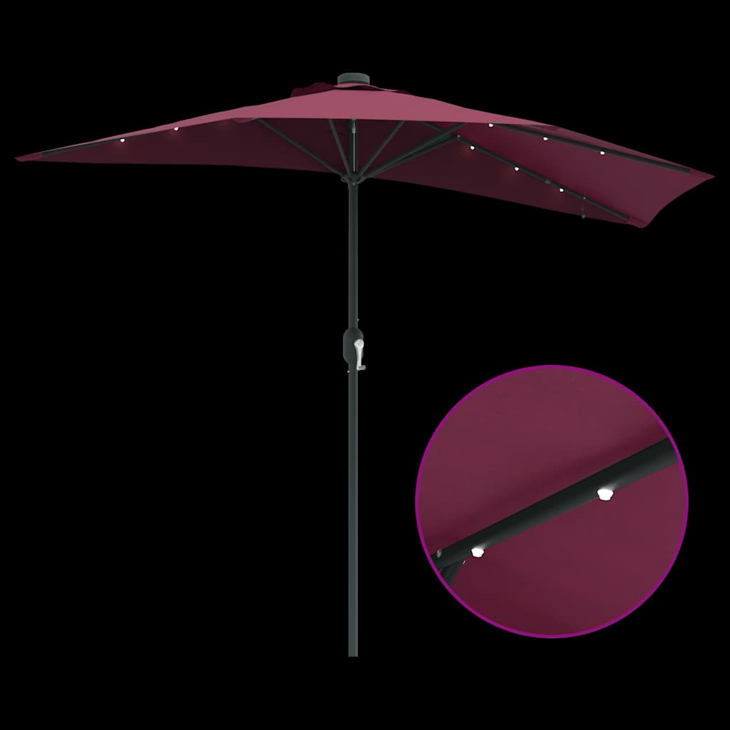 Vrtni suncobran Bordeaux Crvena 294 x 150 x 223 cm