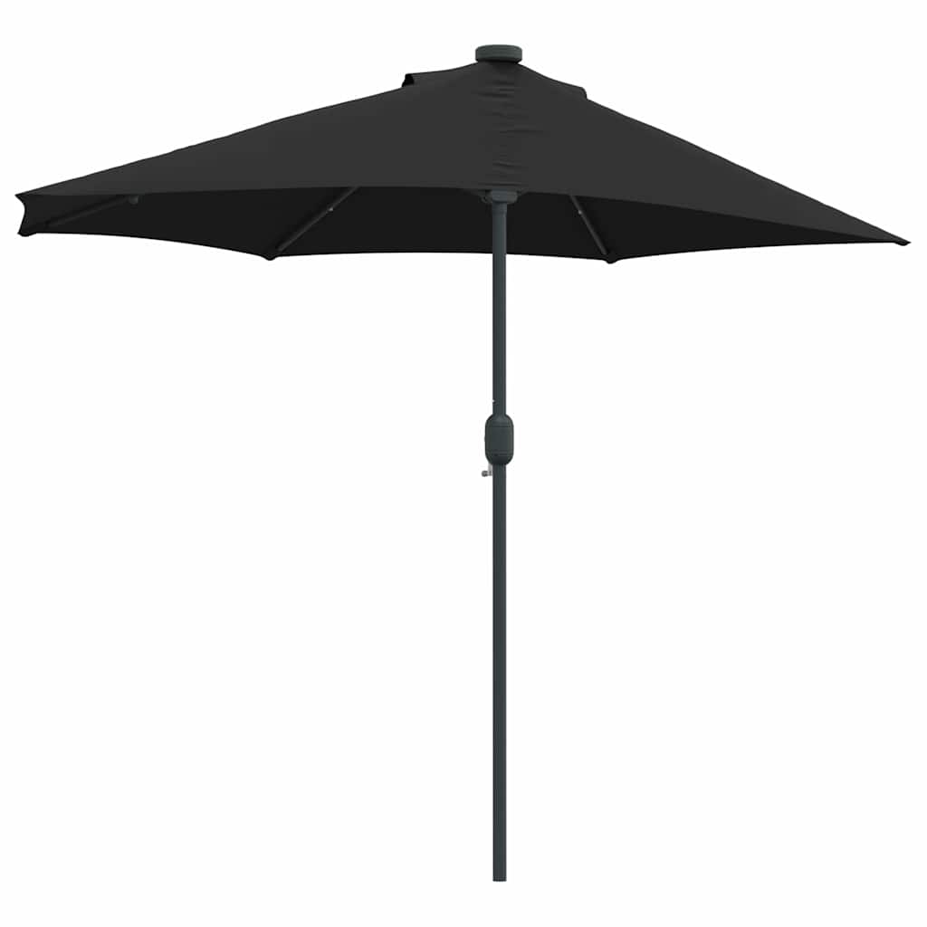 Vrtni suncobran Crna 294 x 150 x 223 cm Poliester i čelik