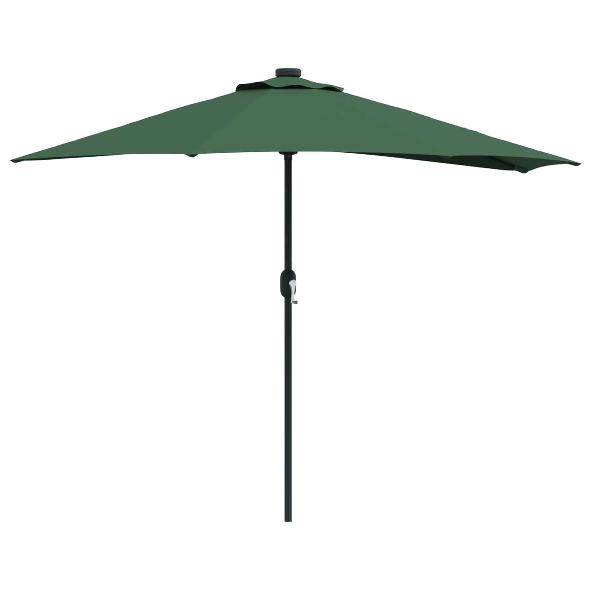 Vrtni suncobran Zelena 294 x 150 x 224 cm Poliester i čelik