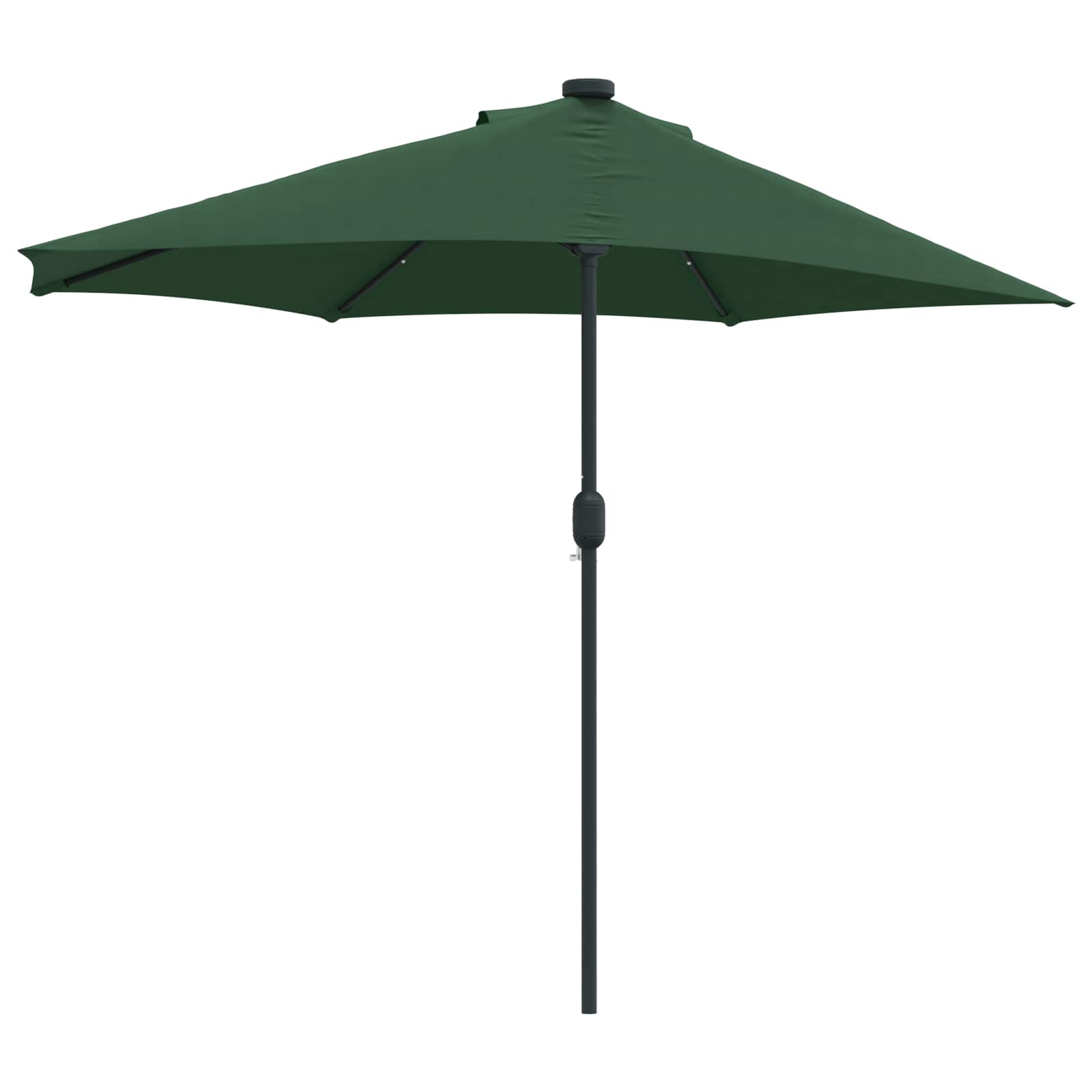 Vrtni suncobran Zelena 294 x 150 x 224 cm Poliester i čelik