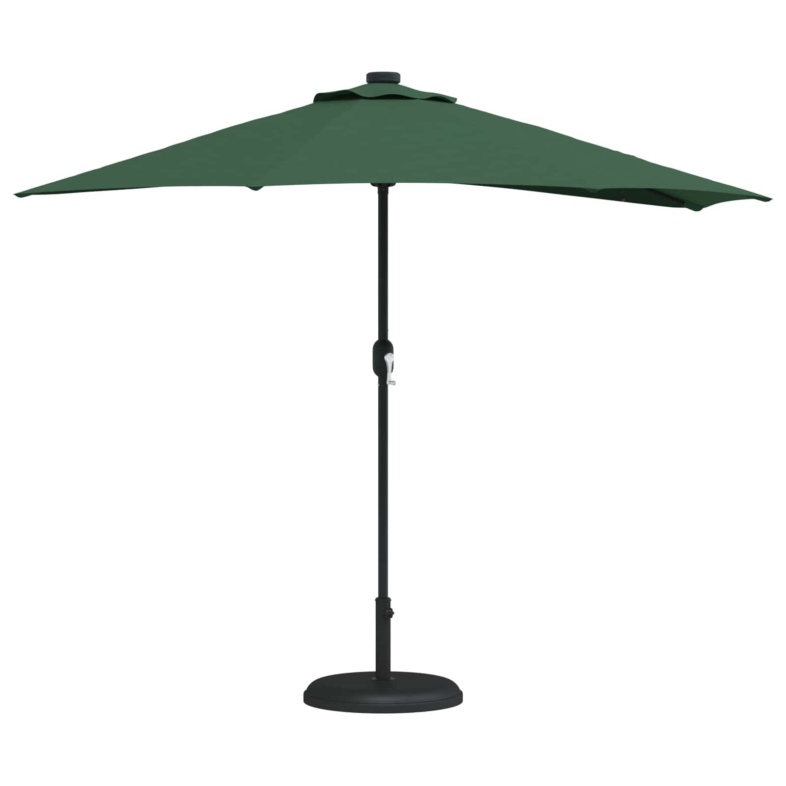 Vrtni suncobran Zelena 294 x 150 x 224 cm Poliester i čelik