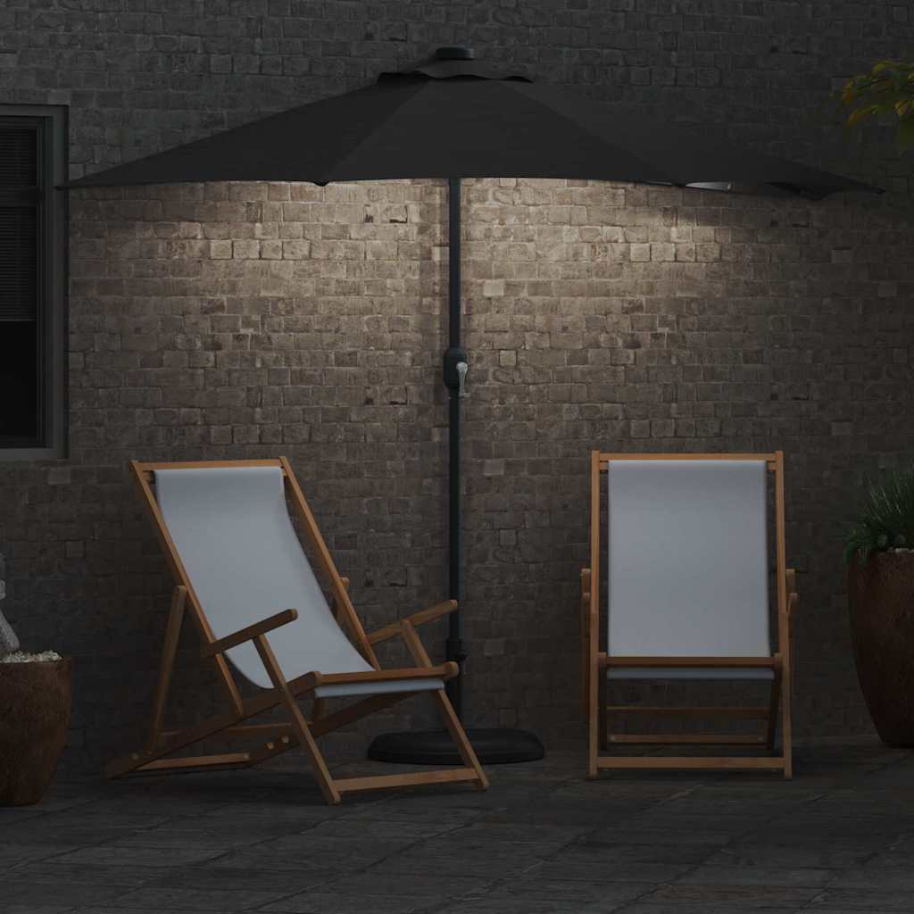 Vrtni suncobran Antracit 294 x 150 x 224 cm Poliester i čelik