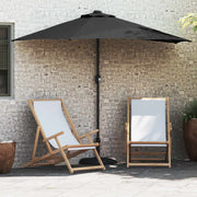 Vrtni suncobran Crna 294 x 150 x 224 cm Poliester i čelik