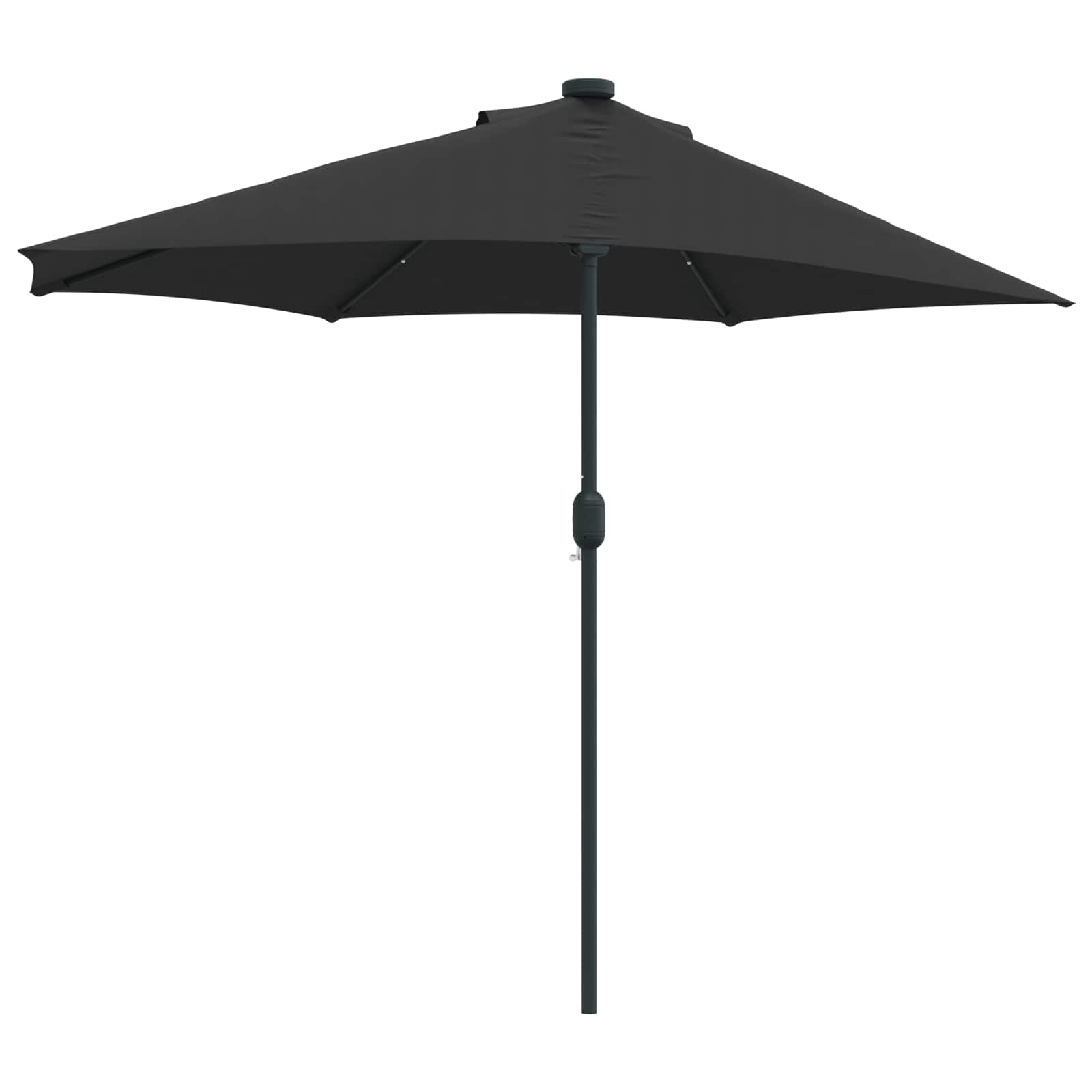 Vrtni suncobran Crna 294 x 150 x 224 cm Poliester i čelik