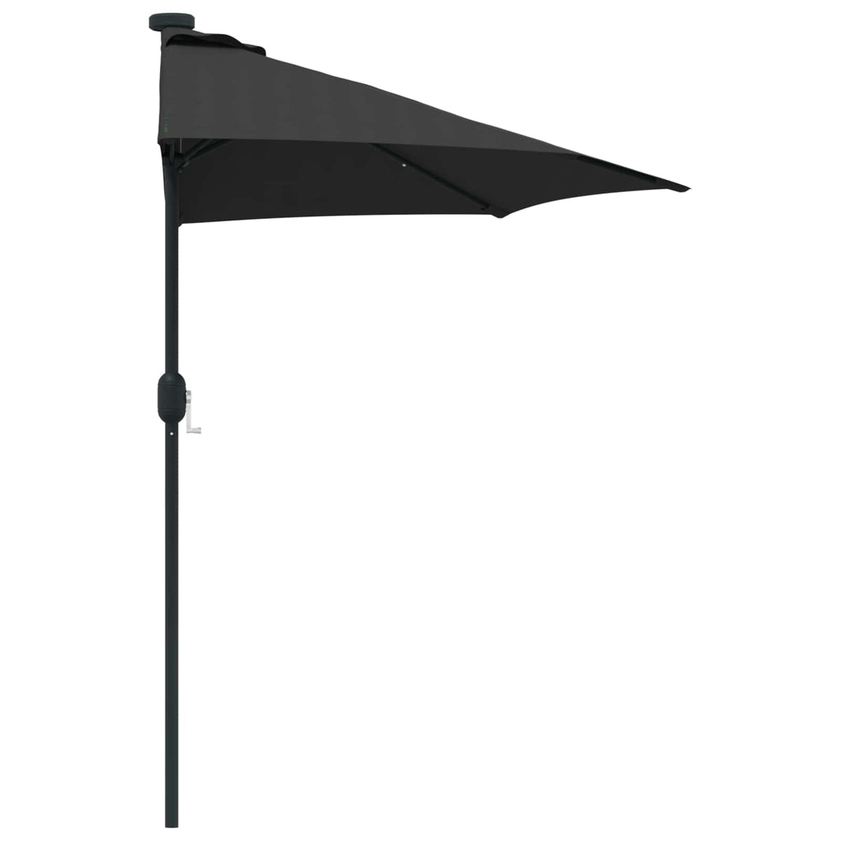 Vrtni suncobran Crna 294 x 150 x 224 cm Poliester i čelik