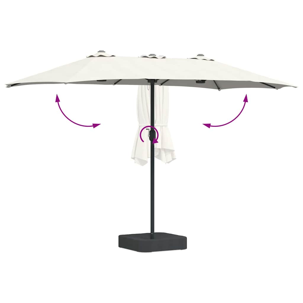 Vrtni suncobran Pijesak 385 x 209 x 244 cm Poliester i čelik