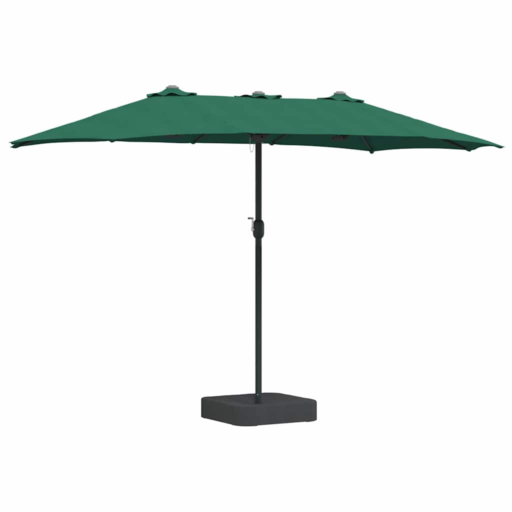 Vrtni suncobran Zelena 385 x 209 x 244 cm Poliester i čelik