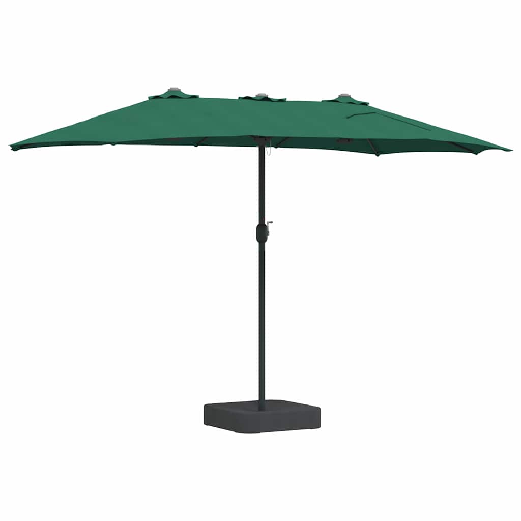 Vrtni suncobran Zelena 385 x 209 x 244 cm Poliester i čelik