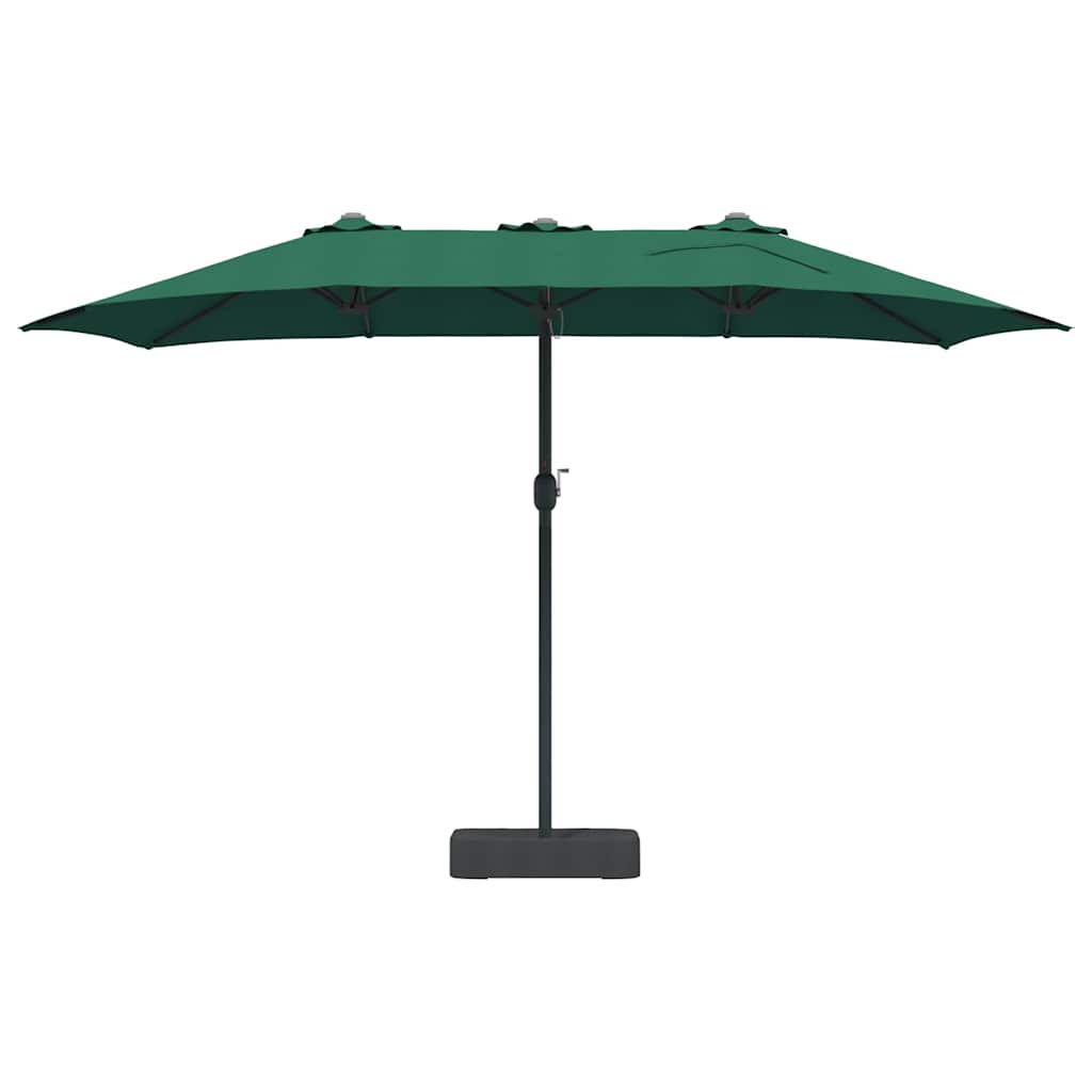 Vrtni suncobran Zelena 385 x 209 x 244 cm Poliester i čelik