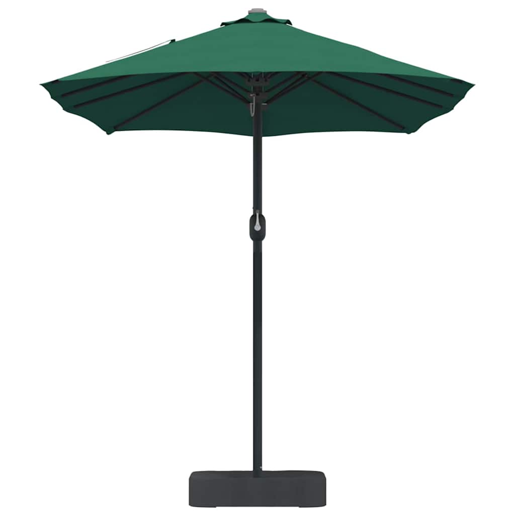 Vrtni suncobran Zelena 385 x 209 x 244 cm Poliester i čelik