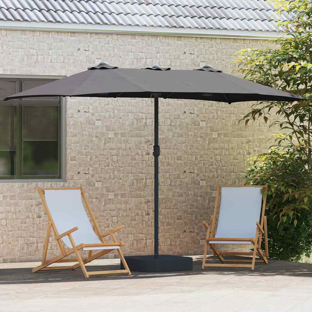 Vrtni suncobran Antracit 385 x 209 x 244 cm Poliester i čelik