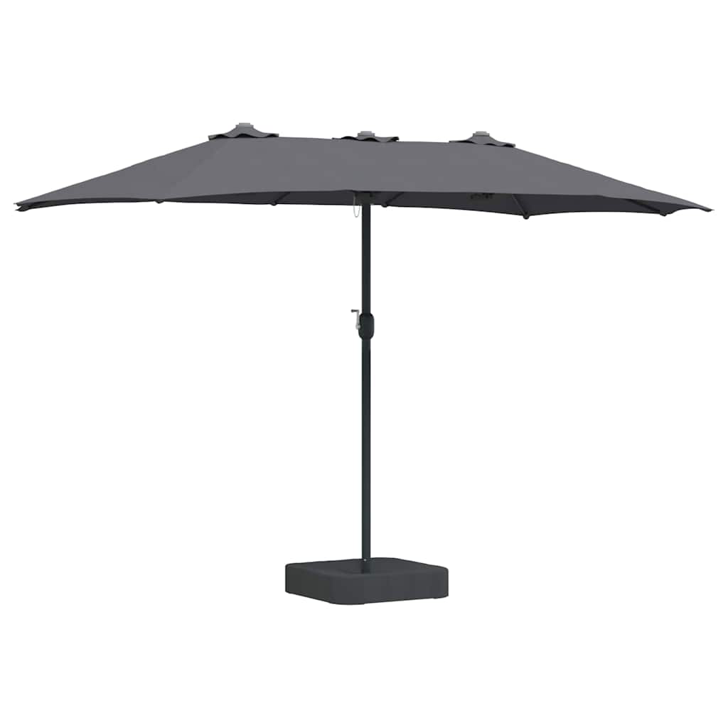 Vrtni suncobran Antracit 385 x 209 x 244 cm Poliester i čelik