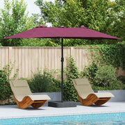 Vrtni suncobran Bordeaux Crvena 385 x 209 x 244 cm