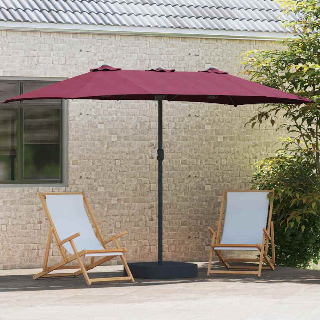 Vrtni suncobran Bordeaux Crvena 385 x 209 x 244 cm