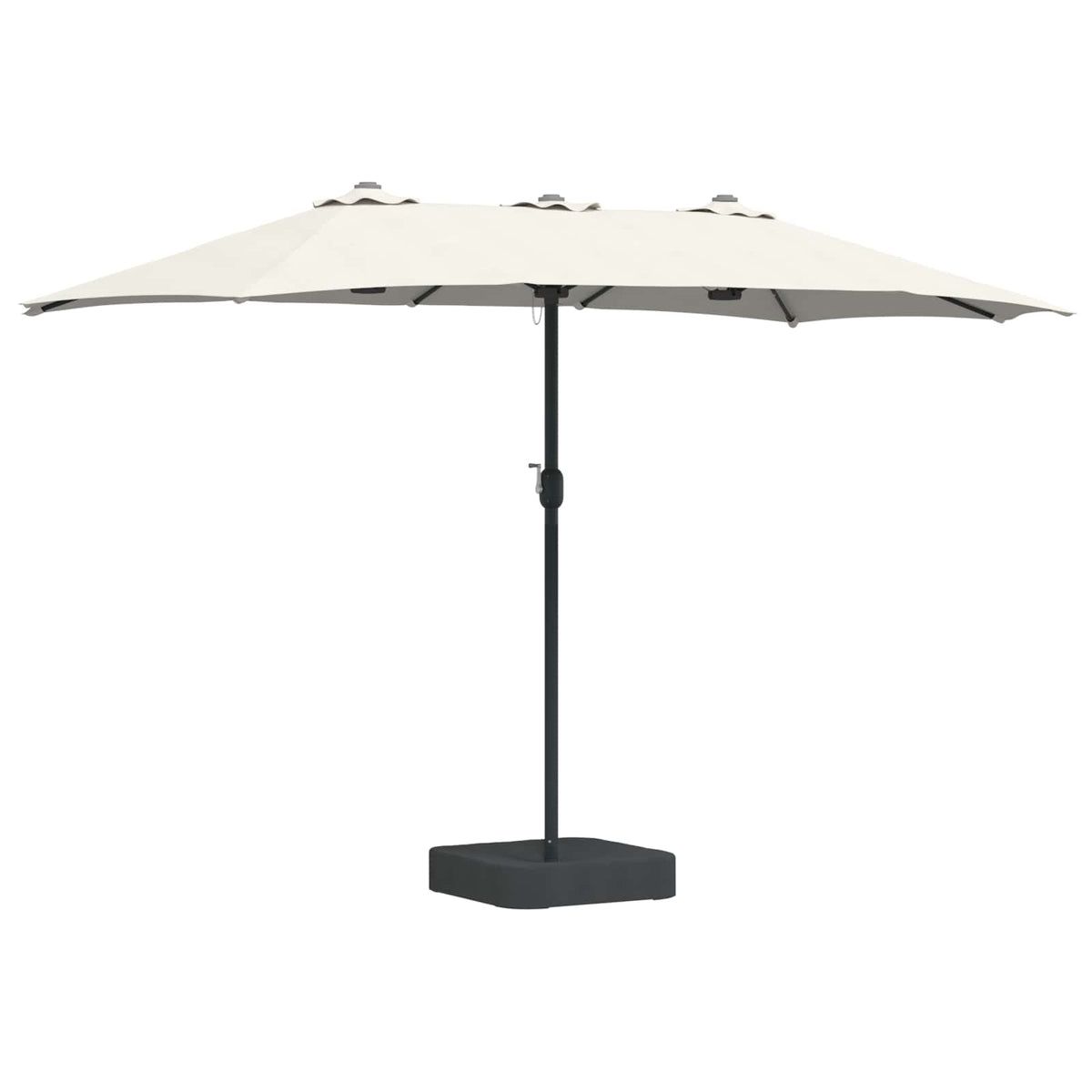 Vrtni suncobran Pijesak i antracit 385 x 209 x 244 cm Poliester