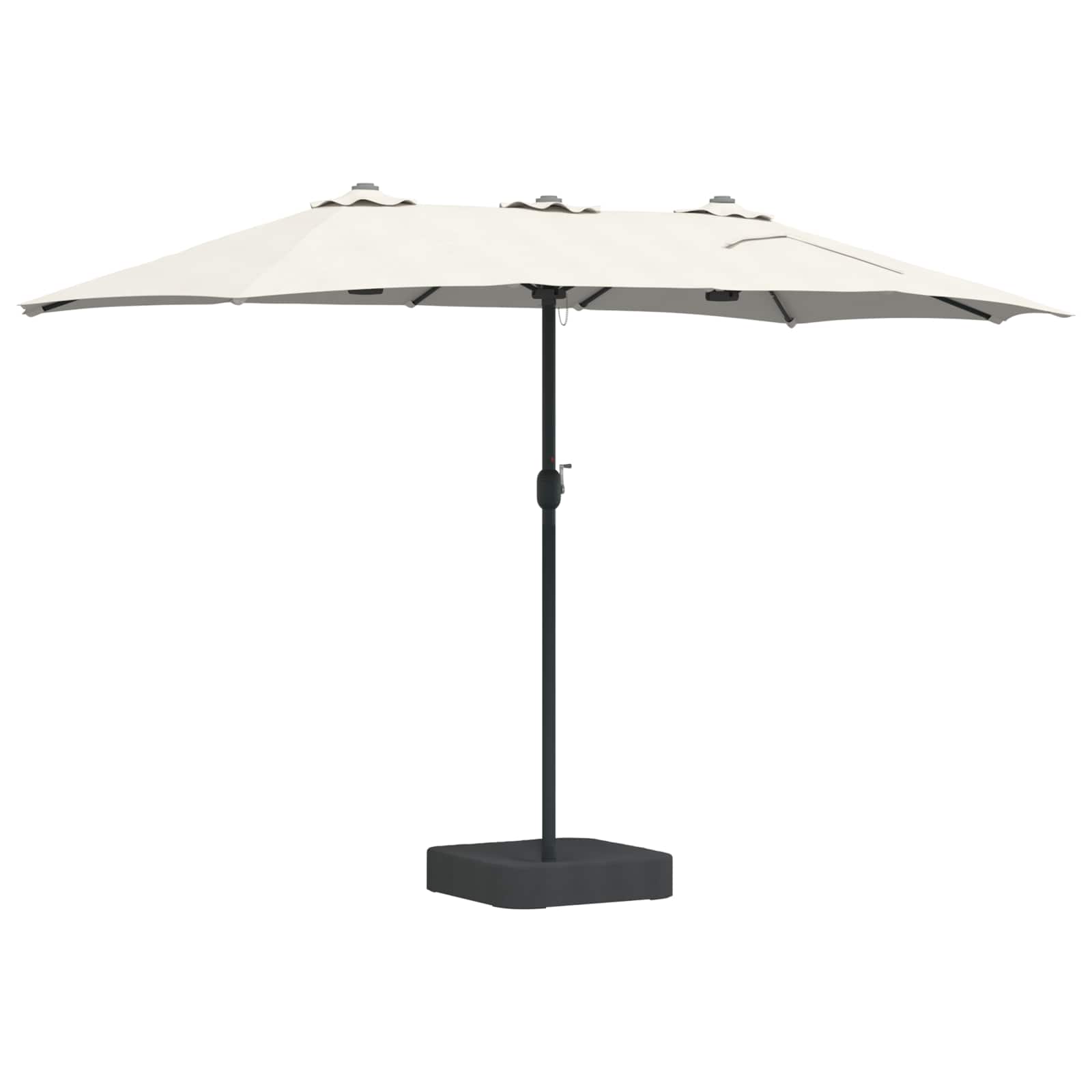 Vrtni suncobran Pijesak i antracit 385 x 209 x 244 cm Poliester