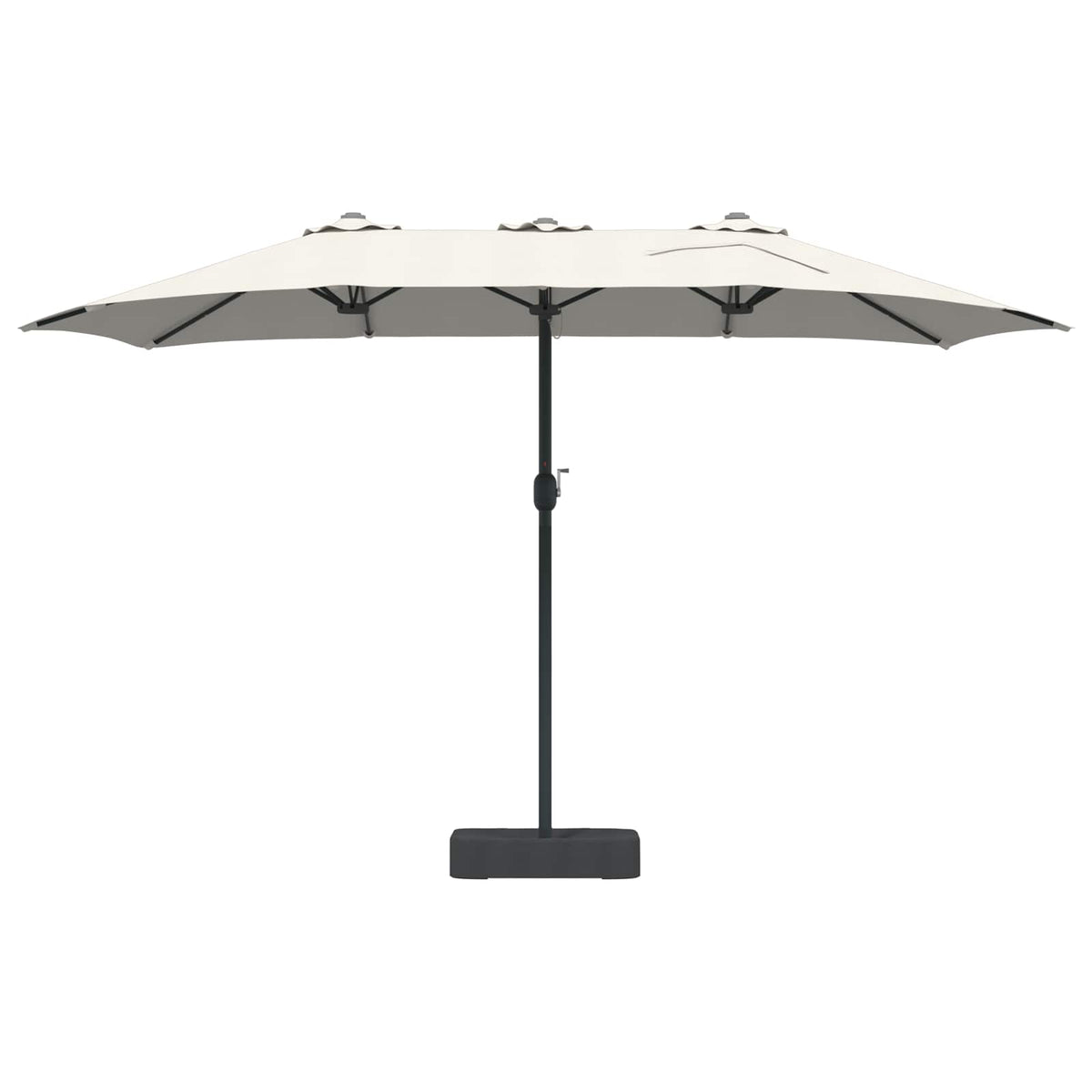 Vrtni suncobran Pijesak i antracit 385 x 209 x 244 cm Poliester