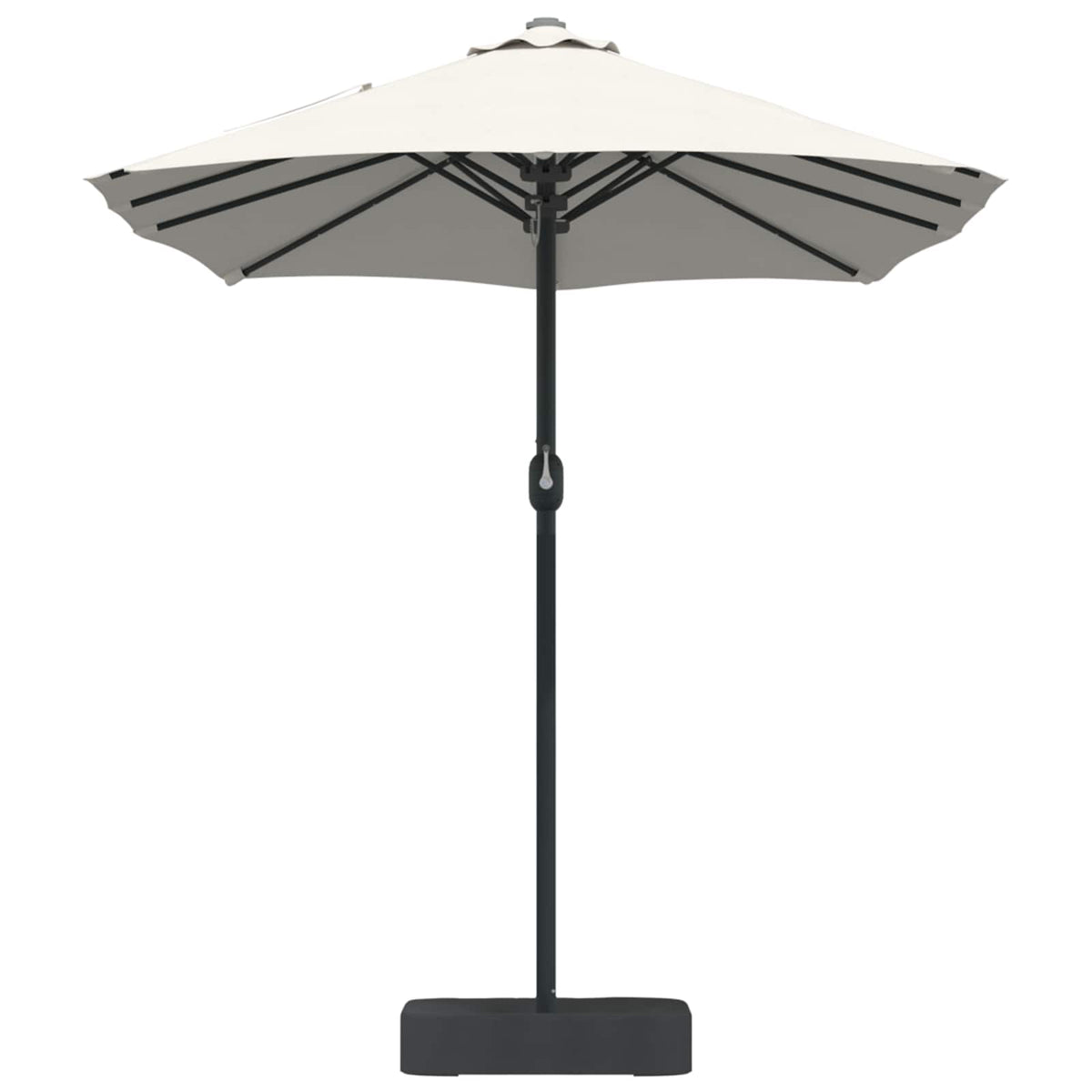 Vrtni suncobran Pijesak i antracit 385 x 209 x 244 cm Poliester