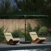 Vrtni suncobran Zelena 385 x 209 x 244 cm Poliester