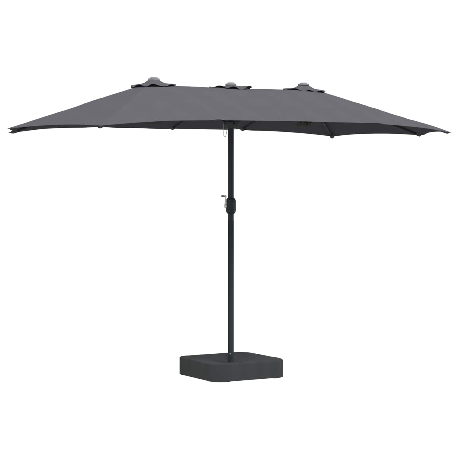 Vrtni suncobran Antracit 385 x 209 x 244 cm Poliester